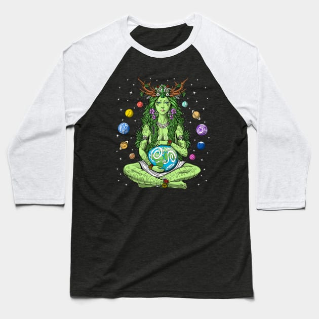 Goddess Earth Gaia Baseball T-Shirt by underheaven